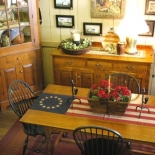 geranium table set